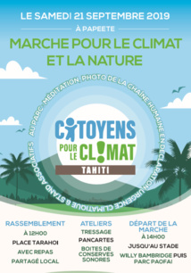 Climat : Top départ du tour de Tahiti avec une brouette Climat : Top départ du tour de Tahiti avec une brouette