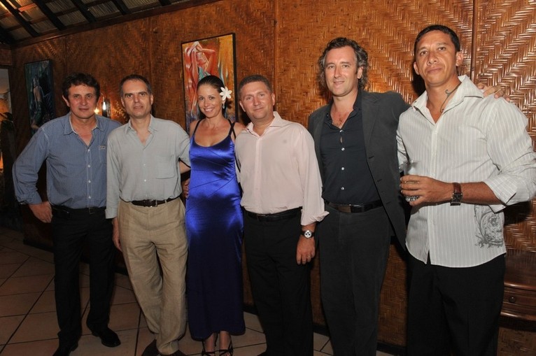 Eric Minardi, de Fenua TV et Fenuacommunication, Olivier Rauch, Tahia, Frédéric Coin, Thierry Sauvage et Raimana