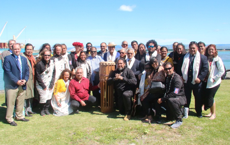 Une grosse délégation polynésienne, menée par Edouard Fritch, était présente à Gisborne. Crédit Présidence de la Polynésie française. Une grosse délégation polynésienne, menée par Edouard Fritch, était présente à Gisborne. Crédit Présidence de la Polynésie française.