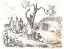 Pour de multiples raisons, dont des motifs cultuels, les Maoris pratiquaient des sacrifices humains et dévoraient les sacrifiés ; cette gravure représente la mise à mort d’une victime. Pour de multiples raisons, dont des motifs cultuels, les Maoris pratiquaient des sacrifices humains et dévoraient les sacrifiés ; cette gravure représente la mise à mort d’une victime.