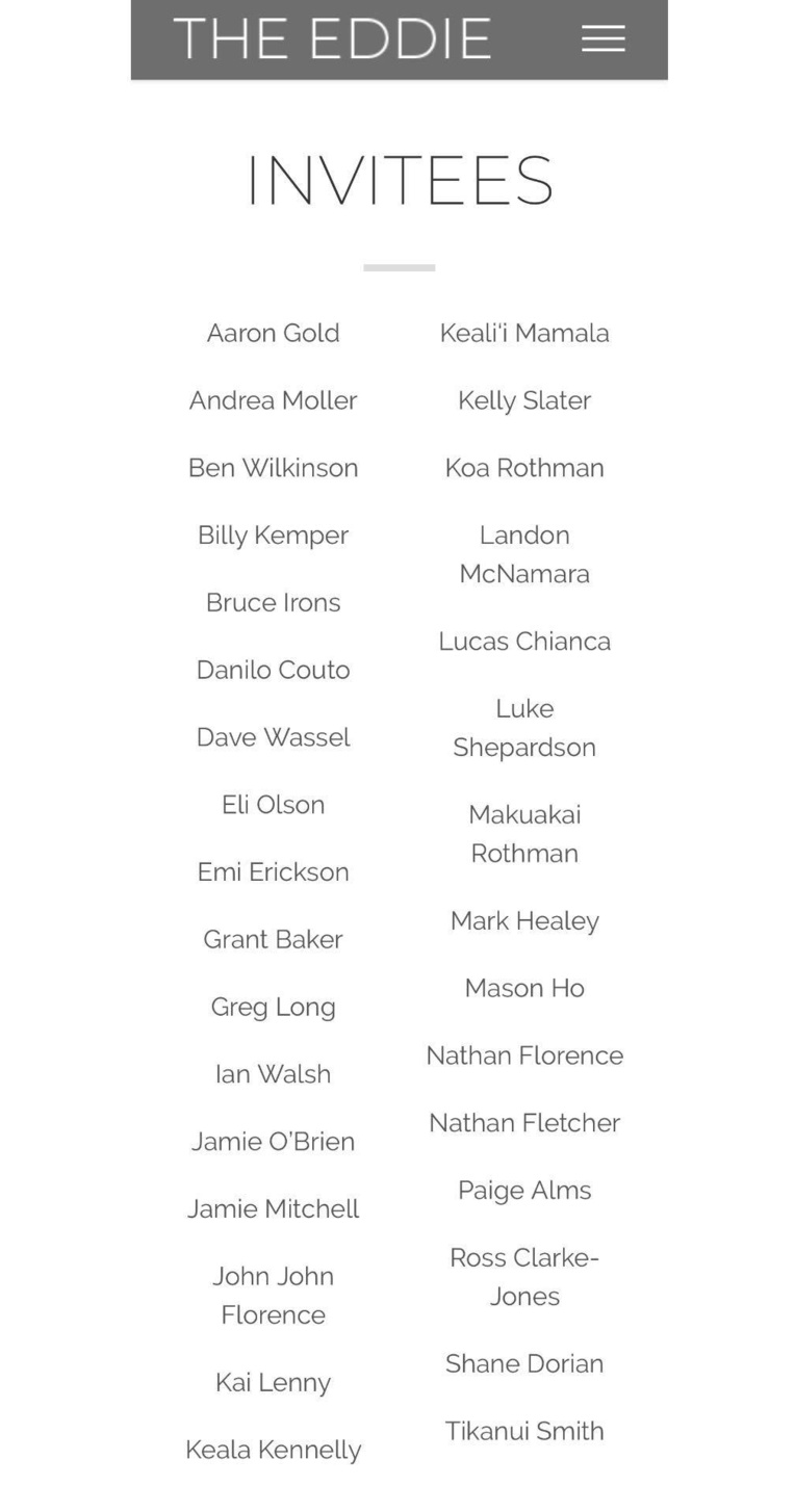 Tikanui Smith invité à l’Eddie Aikau