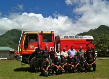 Moorea reçoit un nouveau camion de pompiers