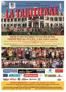 LA TAHITIENNE le 10 mars: courir pour la bonne cause!