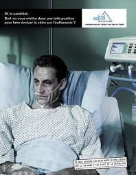 Une campagne choc pour l'euthanasie met Sarkozy sur un lit d'hôpital