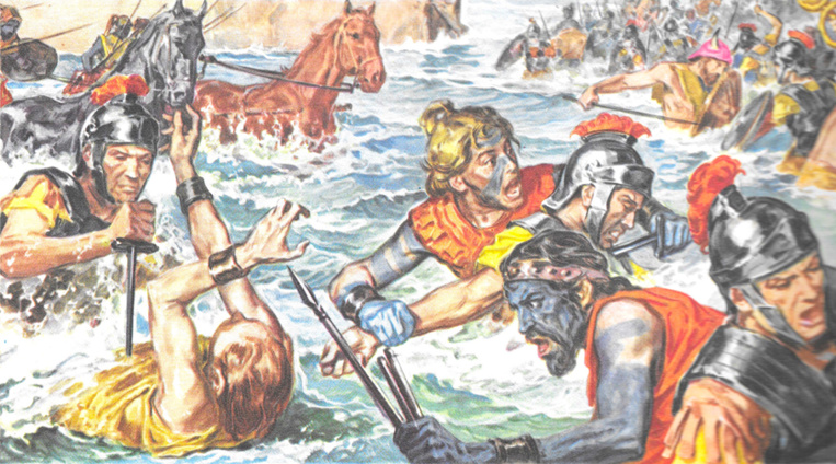 Lorsque Jules César entreprit la conquête de la Bretagne (actuelle Angleterre), ses armées se retrouvèrent à lutter face à des troupes de guerriers couverts de tatouages, d’où le nom de Breton qui leur fut donné, du celtique pretani, signifiant tatoué.
