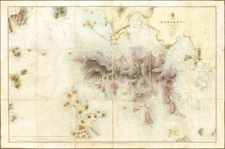 Cette carte de Hong Kong a été réalisée après la prise de l’île par les Britanniques, due en grande partie à l’intervention de Belcher et de ses hommes. Cette carte de Hong Kong a été réalisée après la prise de l’île par les Britanniques, due en grande partie à l’intervention de Belcher et de ses hommes.