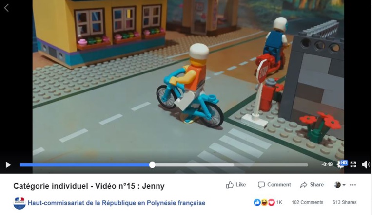 La vidéo de Jenny Lau en stop motion a terminé deuxième du concours. La vidéo de Jenny Lau en stop motion a terminé deuxième du concours.