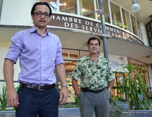 Marc Chapman, nouveau directeur général et Stéphane Chin Loy, président de la CCISM