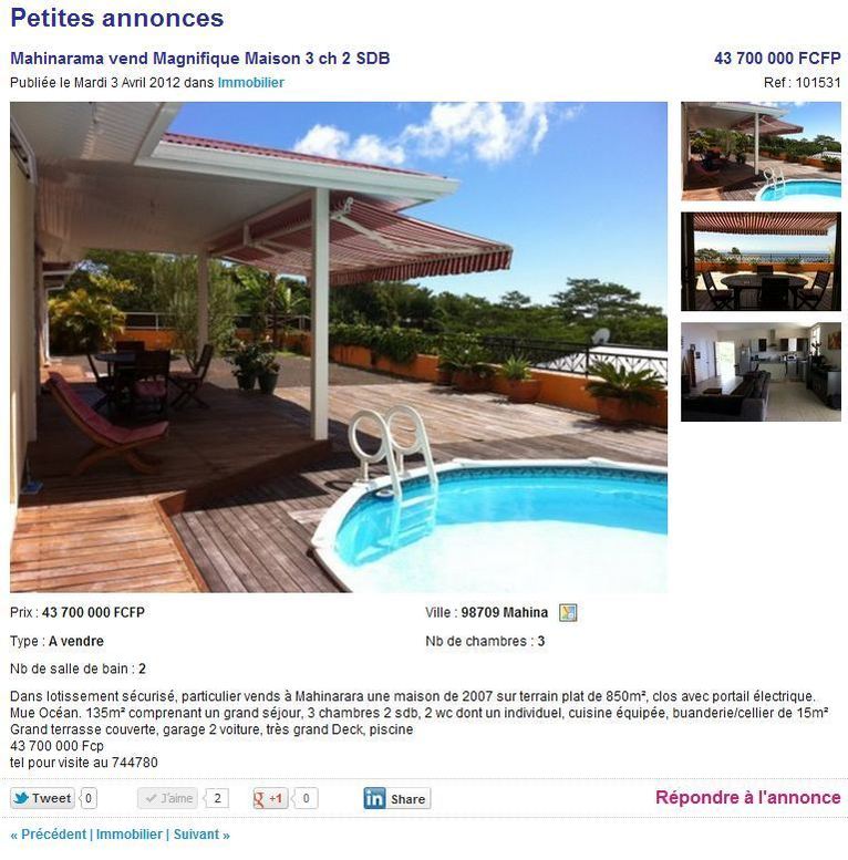 Tahiti Infos optimise son espace de Petites Annonces 100% gratuit !