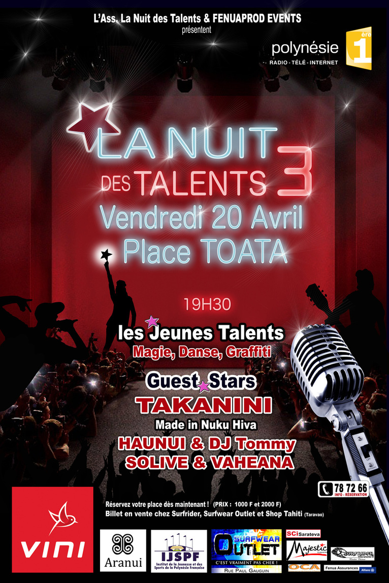 Ce soir : Takanini en concert pour la Nuit des Talents