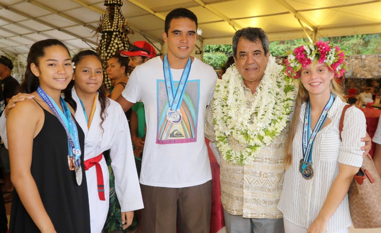 Les champions de taekwondo tahitiens ont été reçus à la Présidence