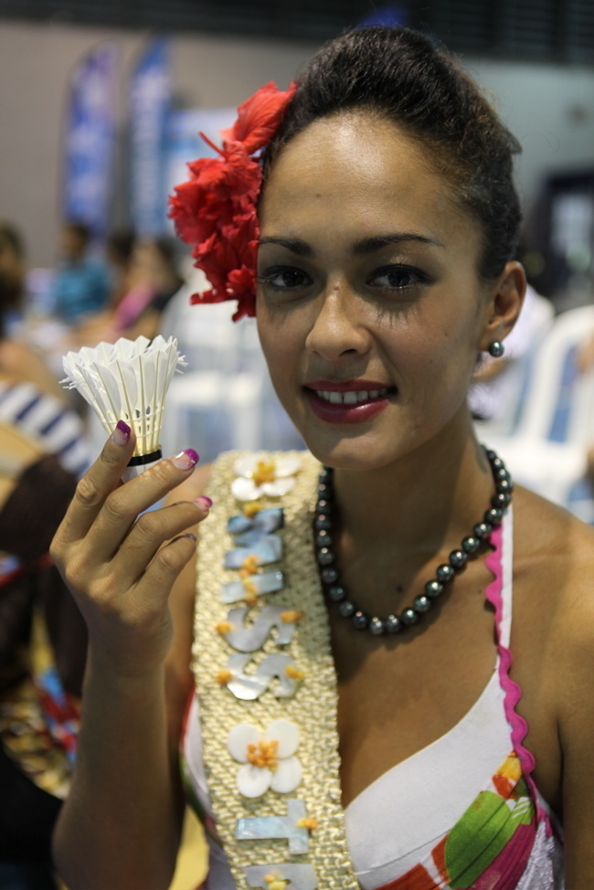 Miss Tahiti pour la remise des prix !