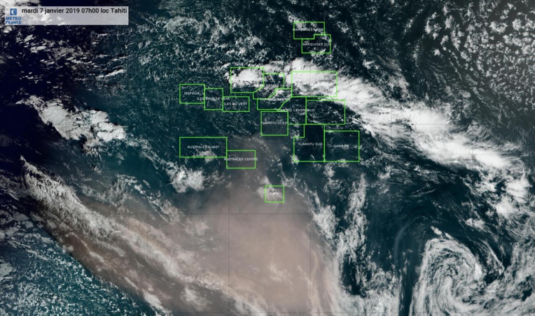 La fumée des incendie d’Australie jusqu’aux Australes La fumée des incendie d’Australie jusqu’aux Australes