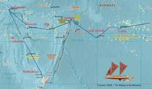 Taravu 2012: les 7 pirogues continuent leur périple dans le Pacifique