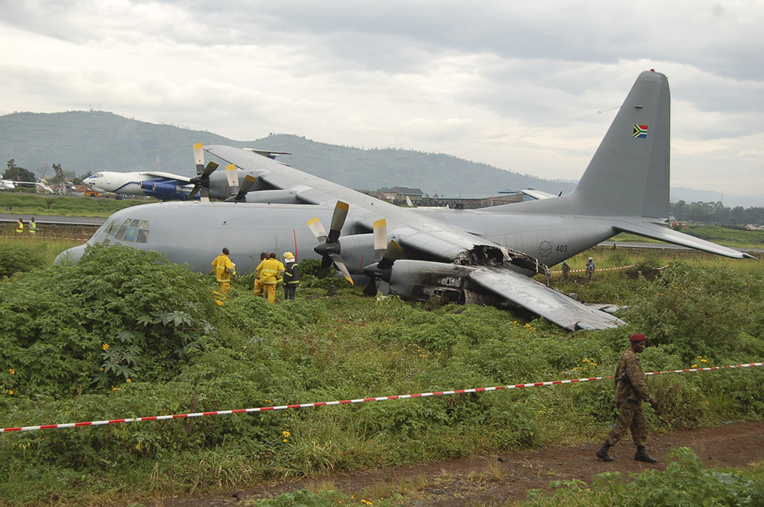 RDC: un avion militaire rate son atterrissage à Goma, pas de victime RDC: un avion militaire rate son atterrissage à Goma, pas de victime