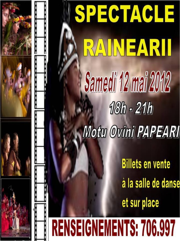 Gala annuel de l'école de danse Rainearii le 12 mai Gala annuel de l'école de danse Rainearii le 12 mai