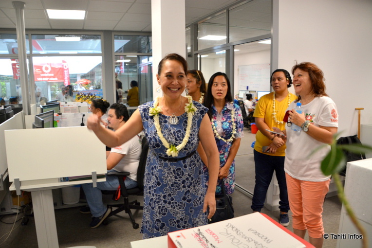 Tea Frogier en a profité pour visiter les locaux de Vodafone Tea Frogier en a profité pour visiter les locaux de Vodafone