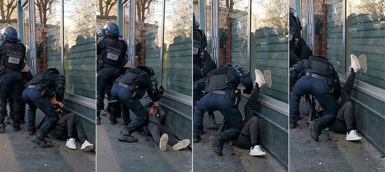 Le manifestant frappé au sol déféré pour violences sur policier, selon ses avocats