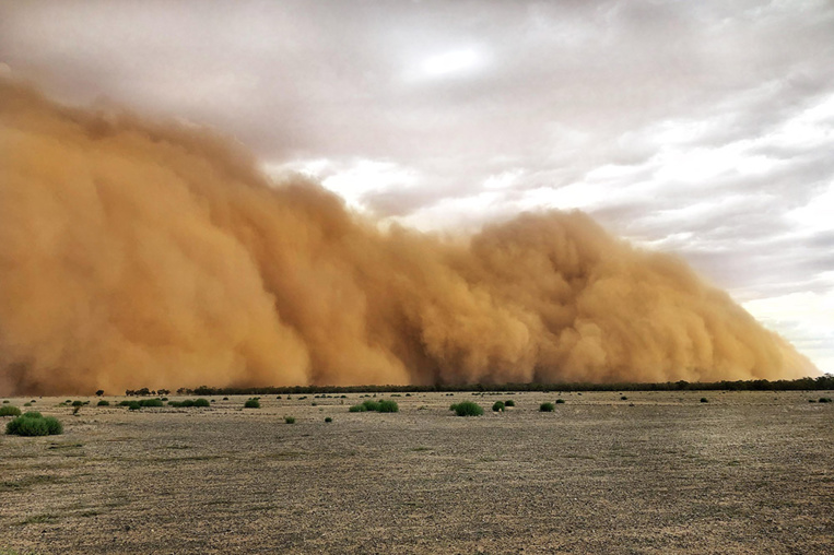 Tempête de sable et averse de grêle sur l'Australie sinistrée par les feux Tempête de sable et averse de grêle sur l'Australie sinistrée par les feux