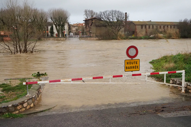 Tempête "Gloria": l'Agly et l'Aude débordent dans le sud Tempête "Gloria": l'Agly et l'Aude débordent dans le sud