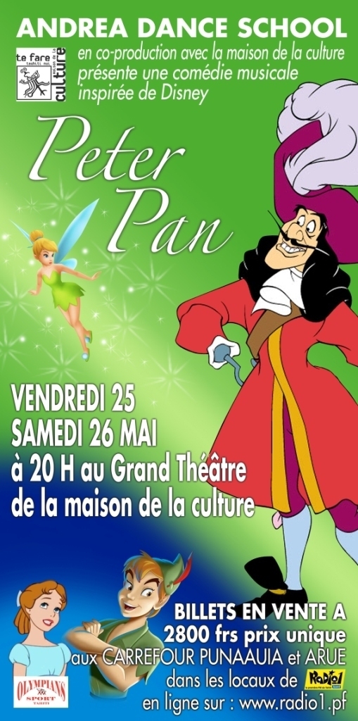 Andrea Dance school présente Peter Pan, une comédie musicale tout public