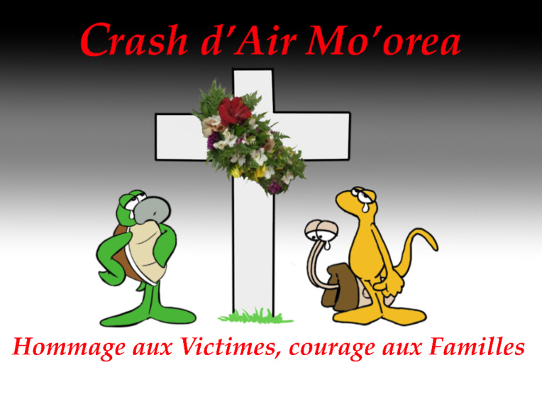 "Hommage aux victimes du Crash d'Air Moorea", par Munoz