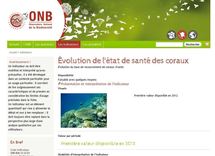 Exemple d'indicateur sur l'Etat de santé des coraux Exemple d'indicateur sur l'Etat de santé des coraux