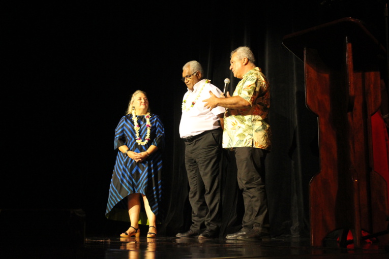 Estelle Berruyer, Walles Kotra et Heremoana Maamaatuaiahutapu.