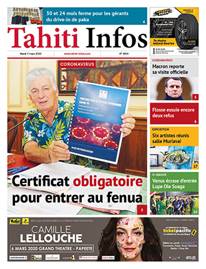 Cliquez sur la Une pour lire le journal