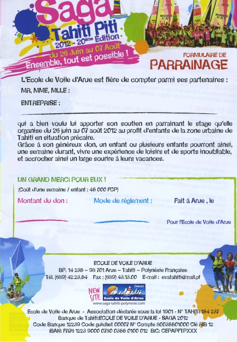 Toutes voiles dehors pour la Saga Tahiti Piti