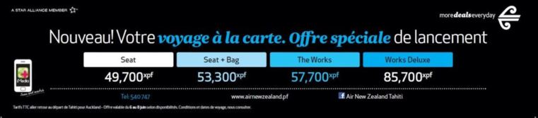 les 4 choix du voyage à la carte en classe Eco