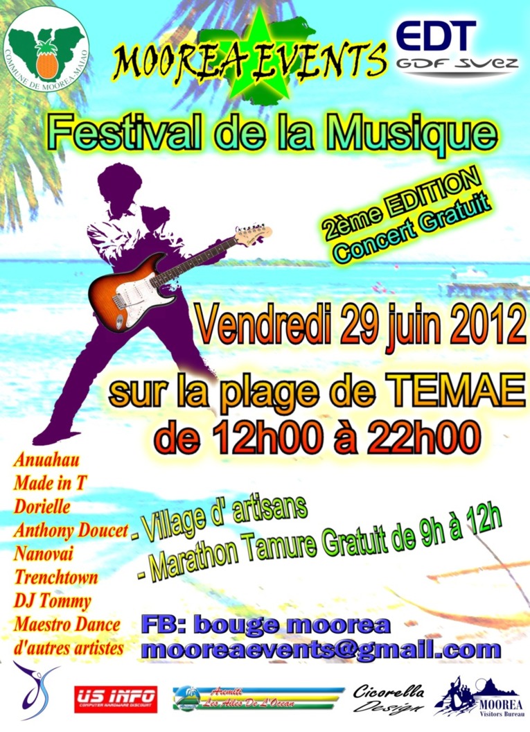 Moorea Events Festival de la musique 2012, 2ème édition