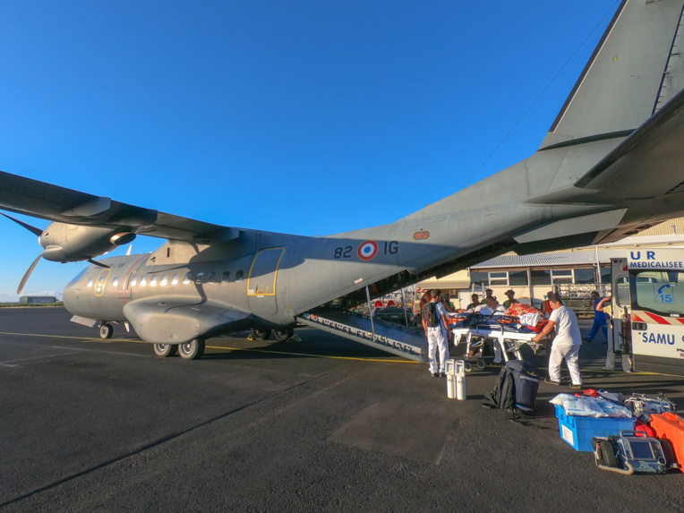 L'un des deux avions Casa de transport tactique de l'armée de l'Air en Polynésie française.