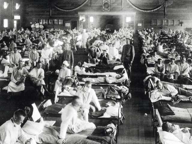 Un foyer de fièvre apparut au Kansas le 4 mars 1918. On a longtemps cru que c’était de là que provenait la grippe espagnole. Elle était en fait “française”...