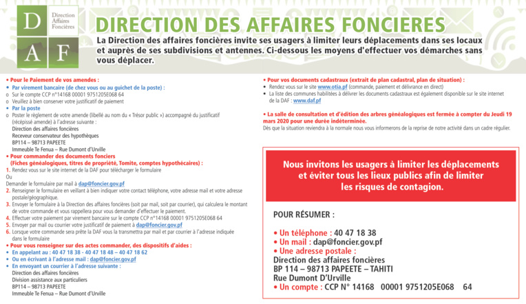 La DAF vous informe La DAF vous informe