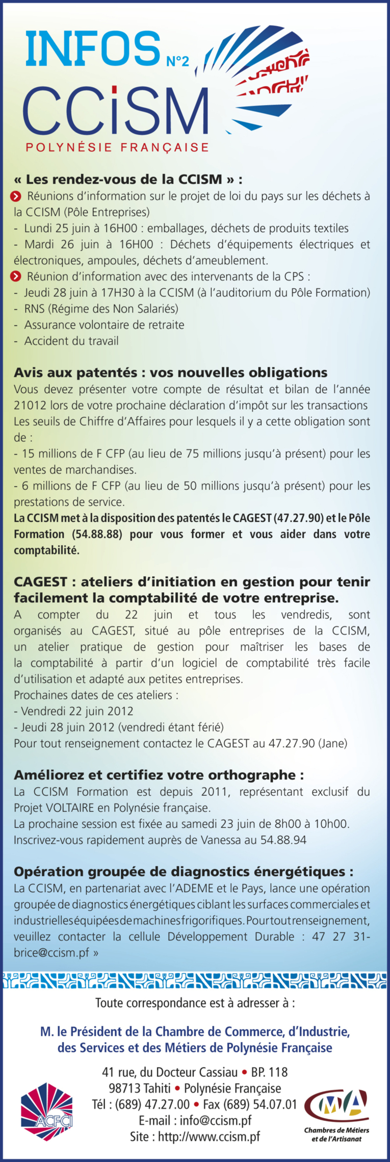 Infos CCISM N°2
