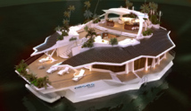 Mieux qu'un yacht, une véritable "île" flottante pour vacanciers richissimes