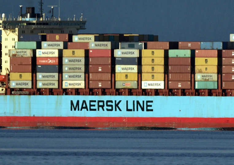 Photo d'illustration d'un porte-conteneurs Maersk.