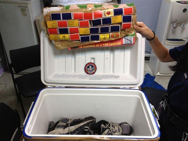 Trafic de Pakalolo : le couvercle de la glacière était farci