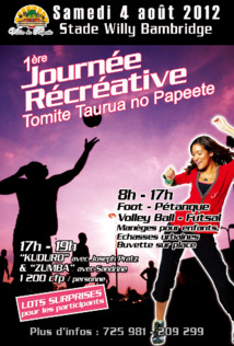 Première journée récréative sur le stade Willy Bambridge