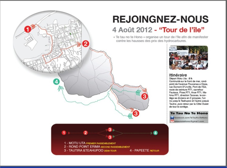 Carburants: Te Tau No Te Hono organise un tour de l'île, samedi 4 août