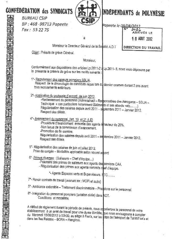 Les pompiers de l'aéroport déposent un préavis de grève