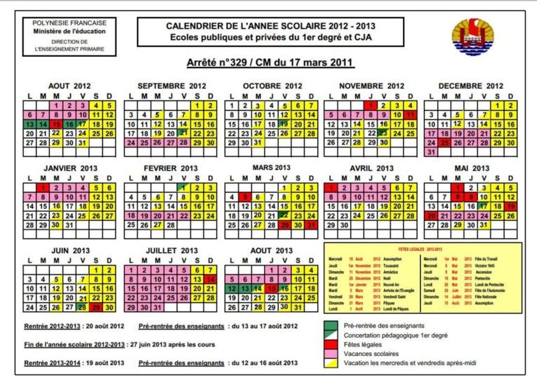 Calendrier Scolaire 2020 Tahiti Calendrier Calendrier Scolaire Tahiti 2022