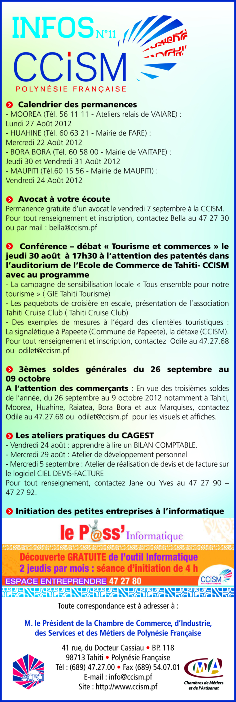 Infos CCISM N°11 Infos CCISM N°11