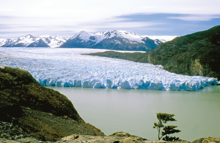 Le Glacier Grey est la partie sud du grand Campo de Hielo Sur, gigantesque calotte glaciaire barrant la Patagonie chilienne.