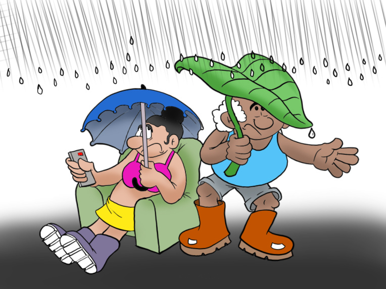 "Il pleut il pleut", par Munoz