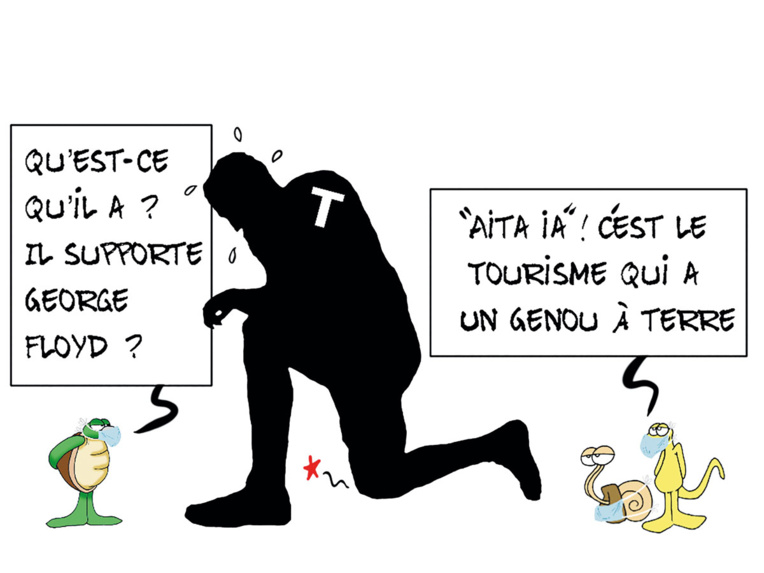 "Le tourisme touché", par Munoz "Le tourisme touché", par Munoz