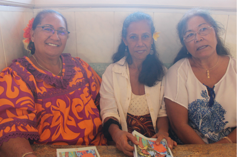 De gauche à droite : Ludmilla Moana Tapea, Christiane Tetahina Mare et Sylvia Vāhi Richaud. De gauche à droite : Ludmilla Moana Tapea, Christiane Tetahina Mare et Sylvia Vāhi Richaud.