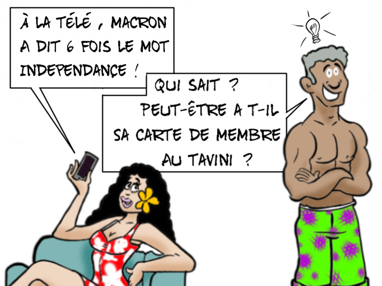 "Macron Tavini", par Munoz