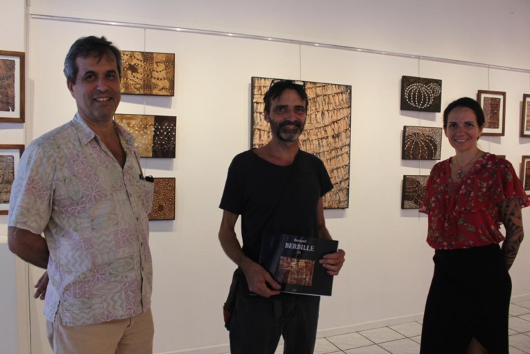 Jean-Luc Bodinier, Bernard Berbille et Vaiana de la galerie Winkler.